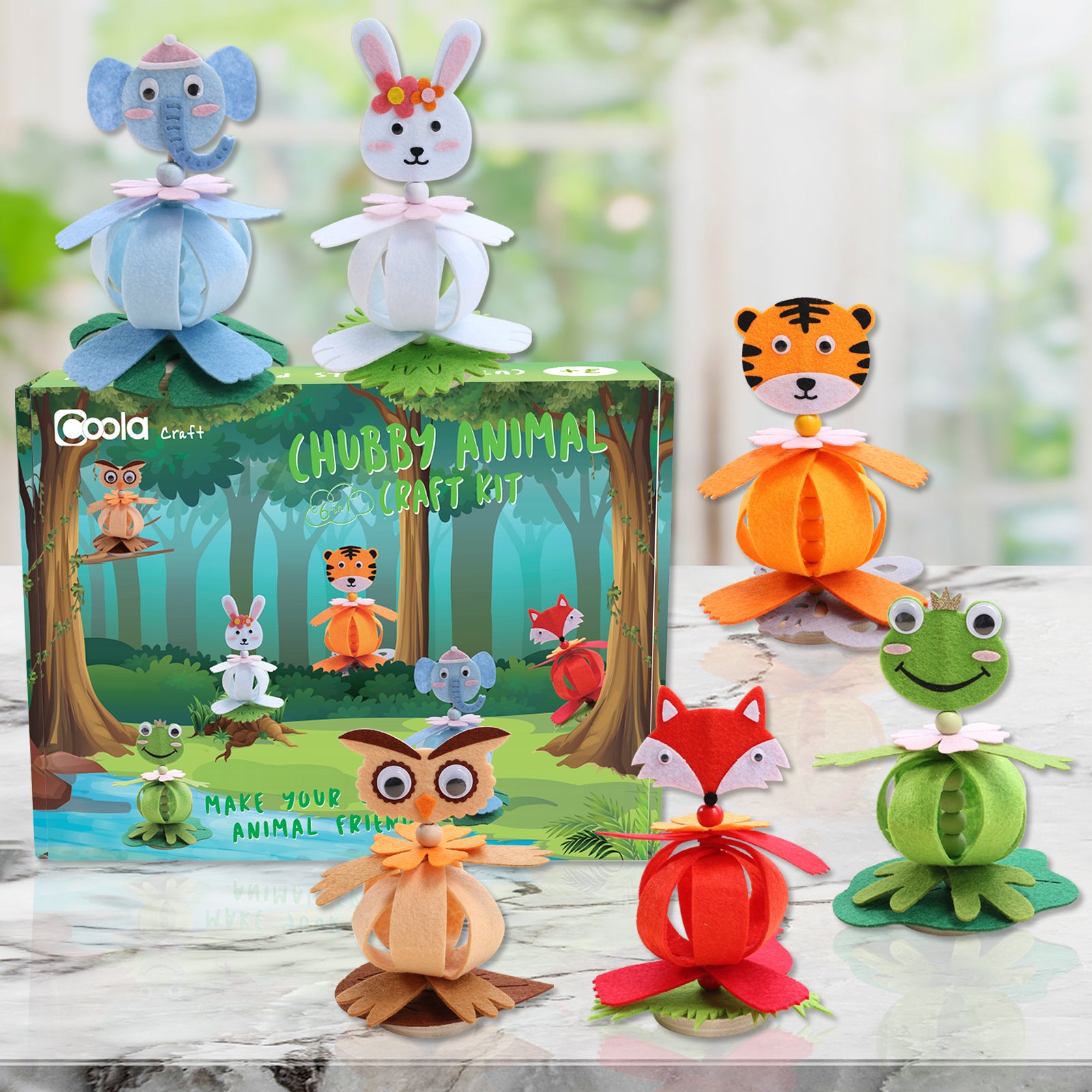 Coola Crafts for Kid Ages 4-8, 8PC Toddler Crafts, Animal Craft
